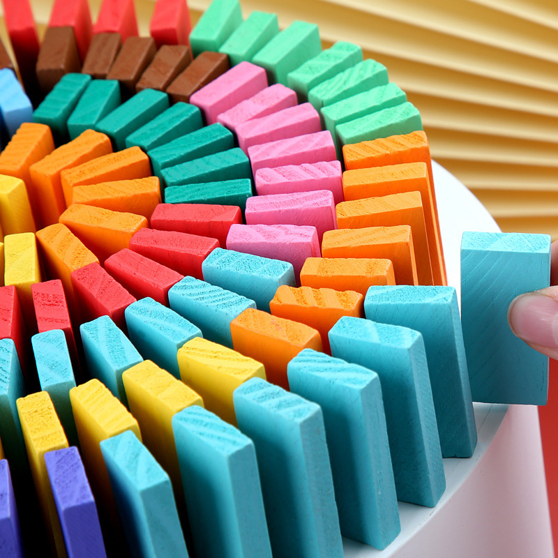 Weiwei Tiger Domino Kids Puzzle Block Gift Adult Boy Kindergarten Alumnos Elements Juguetes de madera