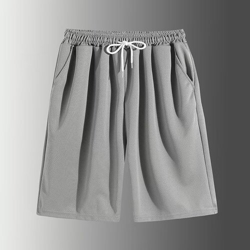 Men's Summer Ice Silk Thin A/C Breathable 5-inch Hem Shorts with Mesh Netting for Casual and Sports Wear