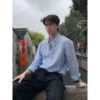 Linen shirt light blue (white label)