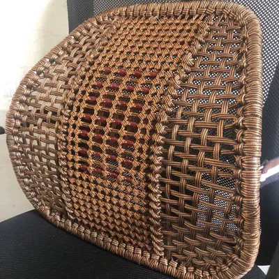 Steel Tube Backrest, Non-Deformable Waist | Waist support - bold-hand-knitted-ball-coffee-color