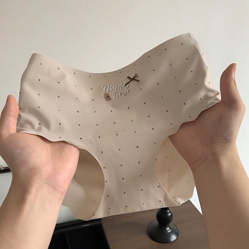 Ice Silk Summer Sweet Seamless Women's Comfortable Breathable Mid-Waist Panties New Style Young Girl Version Japanese and Korean Comfortable Panties for Women