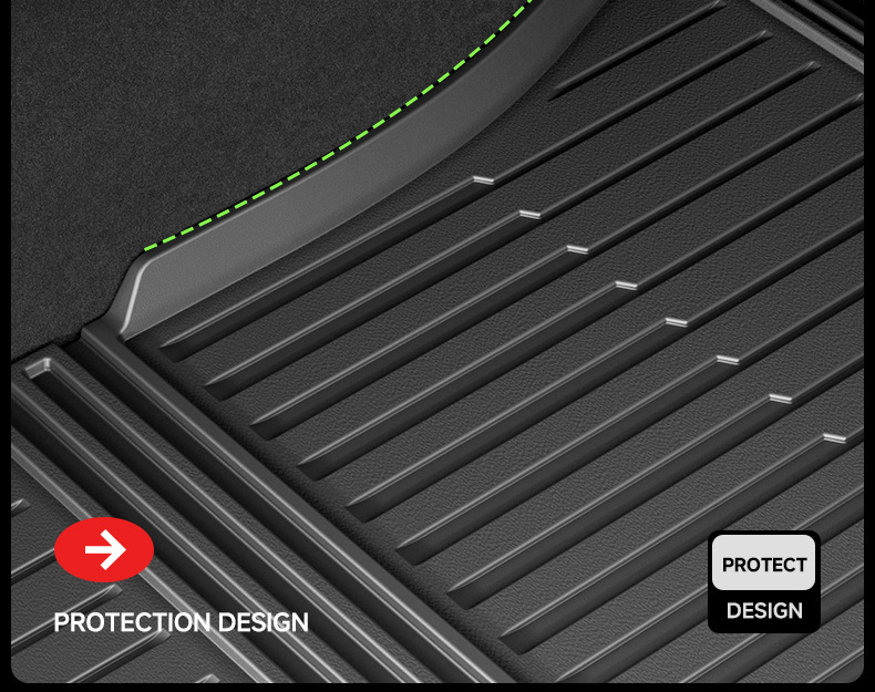 Suitable for Tesla's New Model Y3 Integrated Trunk Mat, Front and Rear Compartment Integrated Mat, Tpe Interior Protection