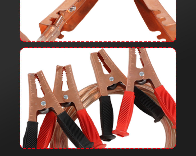 Car Battery 2.3m Wire Pure Copper Jump Starter Cable Oxygen-Free Copper Emergency Start Cable