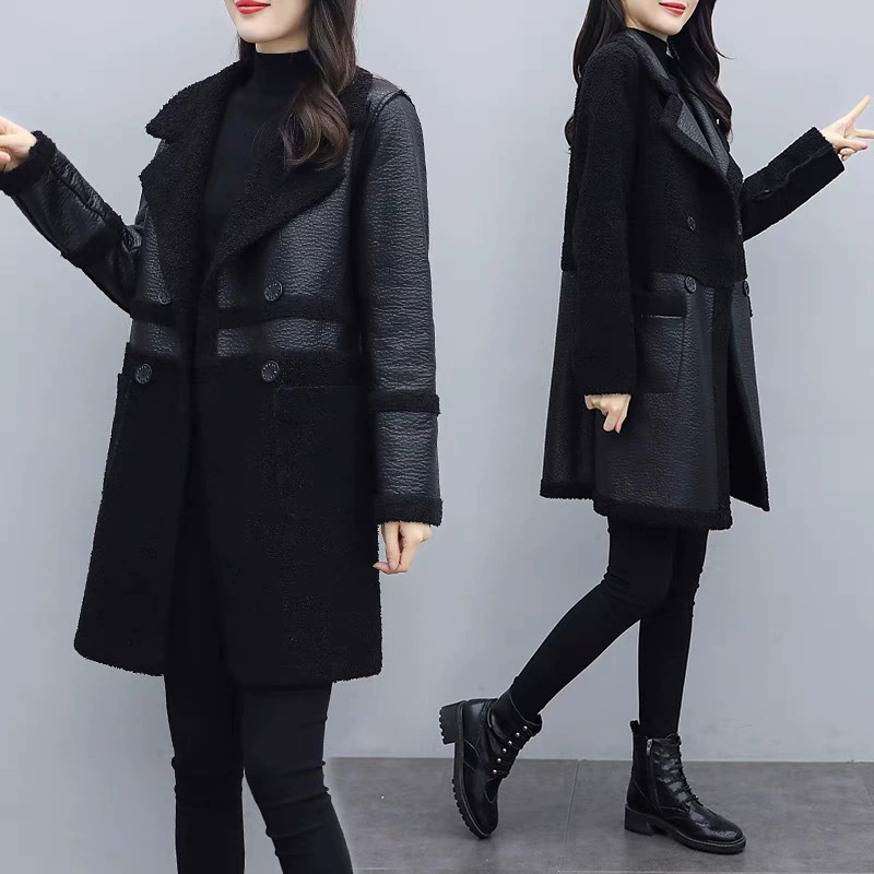 Демисезонный длинный тёплый костюм, пиджак, свободный крой, oversize
