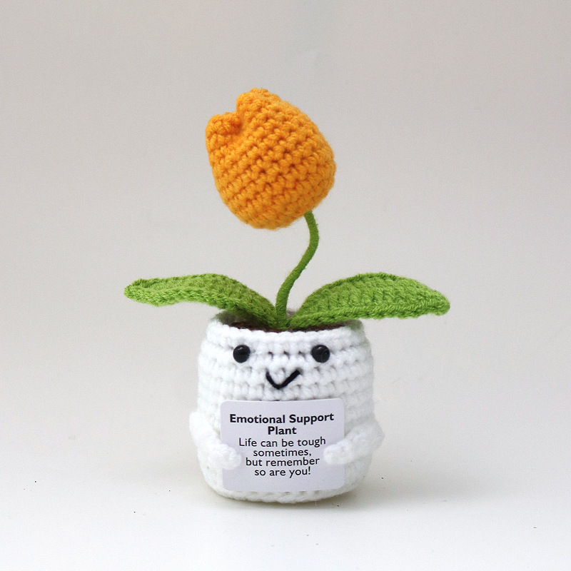 튤립 단일 꽃 밝은 노란색 67호 새싹 녹색 잎 48호 68호 표백 화분