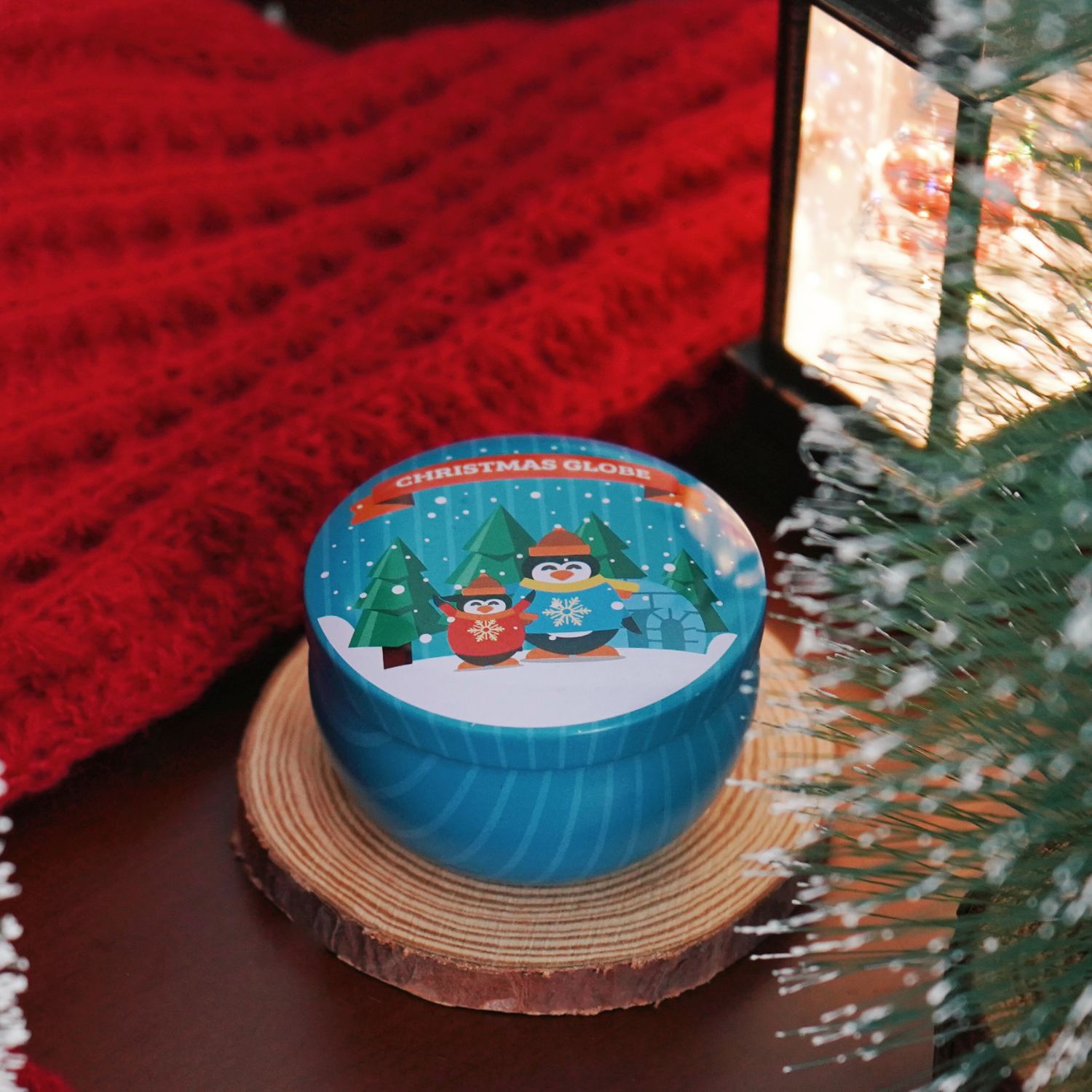 Navidad caja de regalo de vela de banano set romántico no humo perfume adornos regalo de mano vela doméstica de Navidad al por mayor