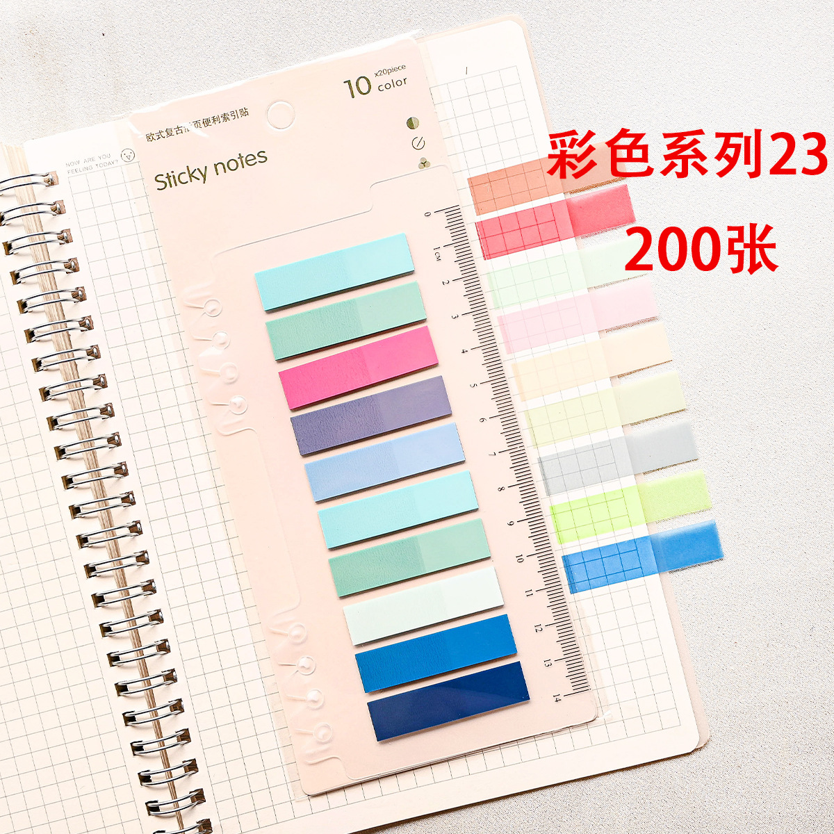 Fabricantes al por mayor PET 10 colores 200 etiquetas de índice transparentes para estudiantes de lectura etiqueta de oficina pegatinas impermeables