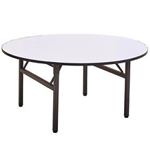 宴会厅饭店大圆桌酒店酒席专用桌椅折叠多层板圆台面商用圆型餐桌