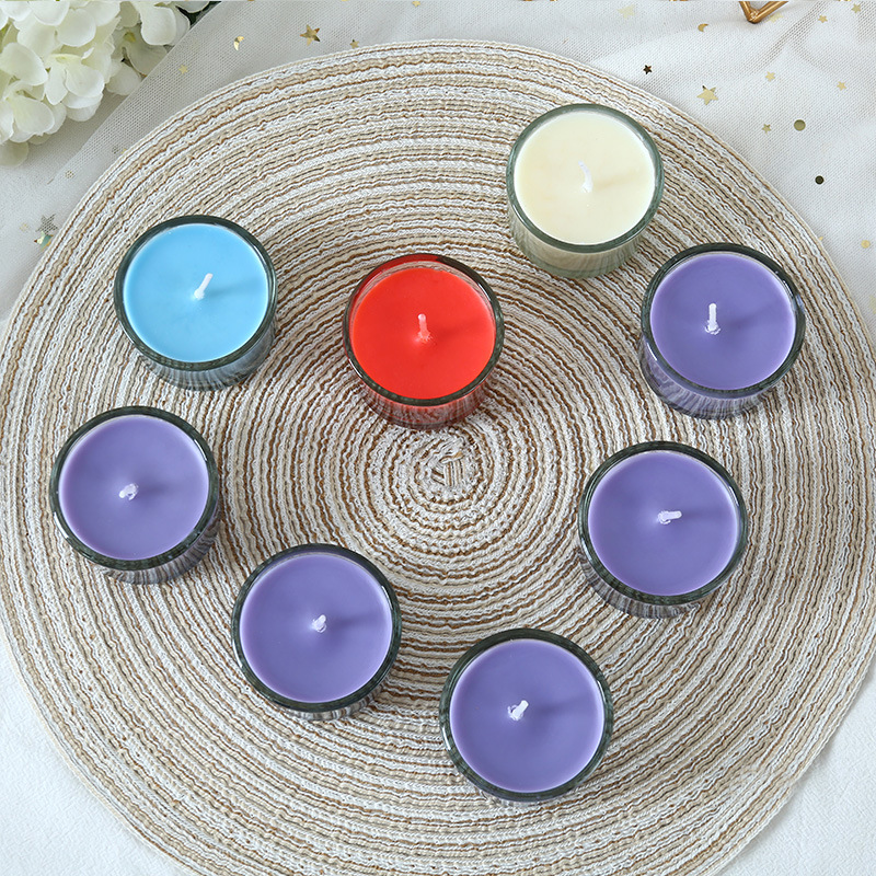 Transparent small round candle, mini aromatherapy small glass candle, snowflake birthday gift, romantic Valentine's Day gift