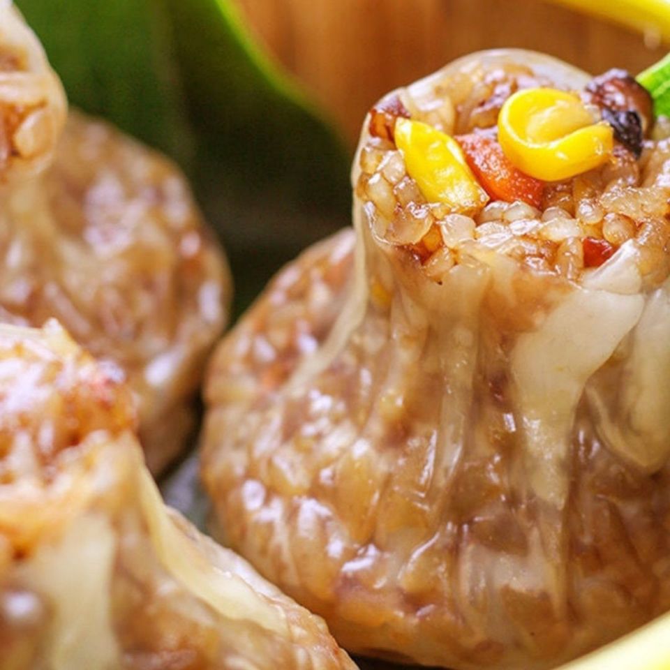 猪肉香菇糯米烧卖薄皮速食方便早餐即食半成品手工烧麦冷冻