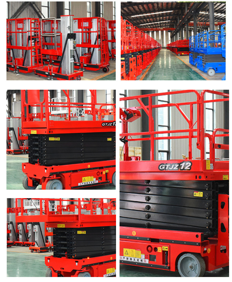 Self-Propelled Hydraulic Lift Platform Mobile Aerial Work Vehicle Electric Scissor Work Table Fully Self-Propelled Lift