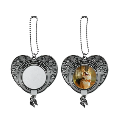 American Car Accessories Cross-Border Amazon – Car hanging - blank-claw-palm-print-heart-shaped-round-patch-pendant-cg001