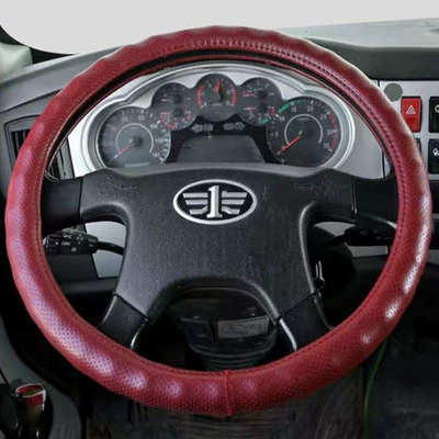 Steering wheel cover: cover truck bus steering wheel - wine-red-punch-type-36cm