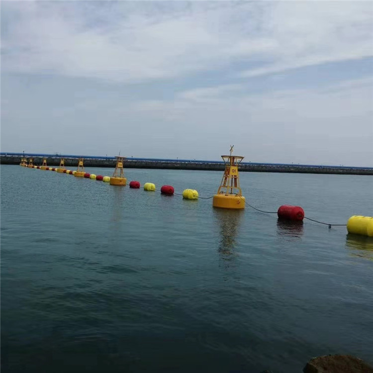 沿岸布设航道指示浮标 河上指示方向导航标体