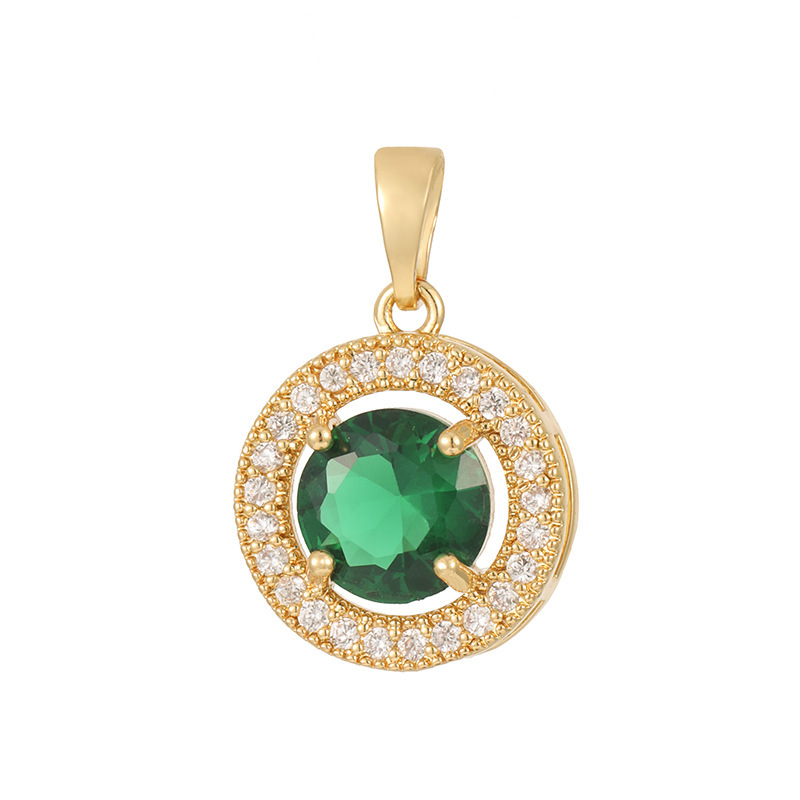 Joyas transfronterizas colgante de rubí esmeralda ligero de lujo accesorios de acero de titanio collar no decolor cadena clavícula