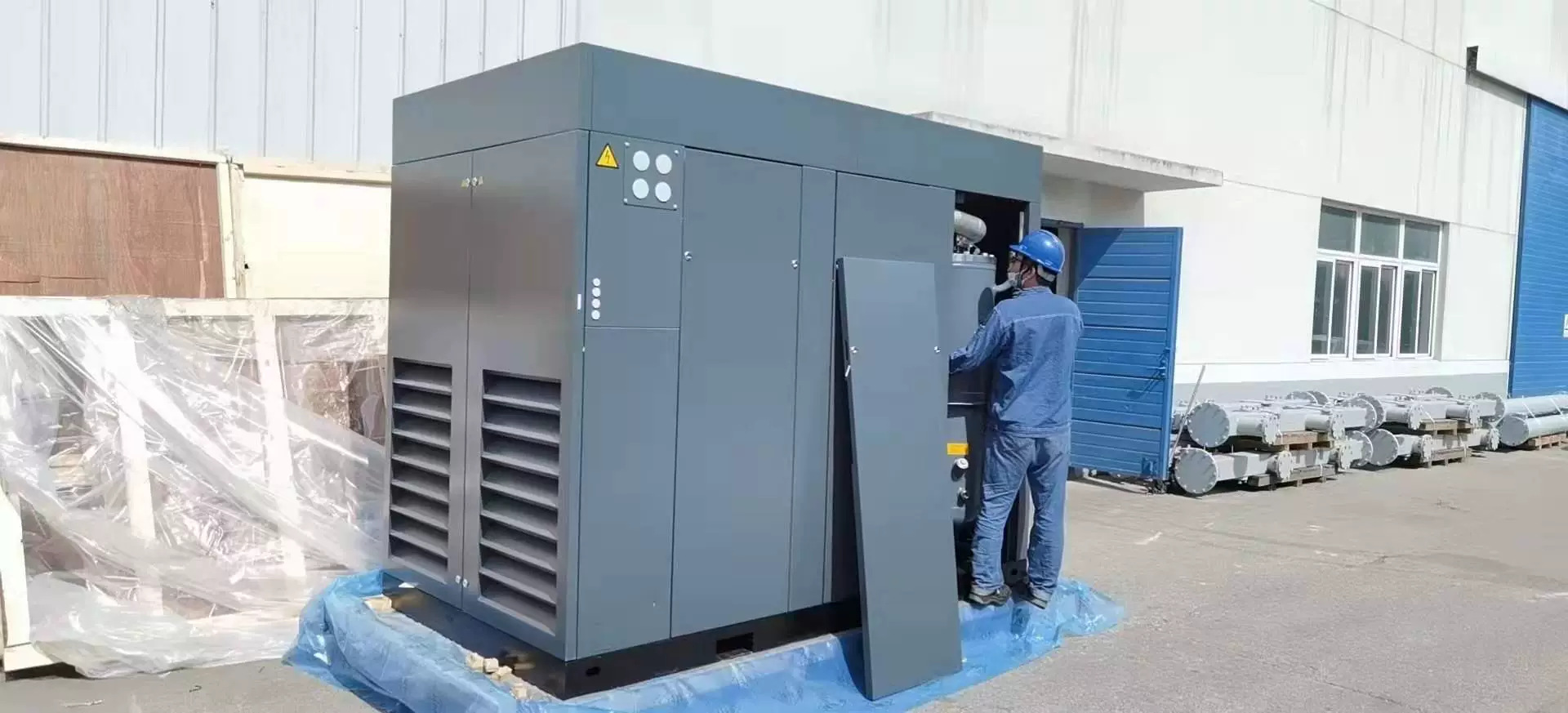 Atlas 55Kw Energy-Saving Machine Oil-Injected Screw Compressor Industrial Intelligent Variable Frequency Air Compressor