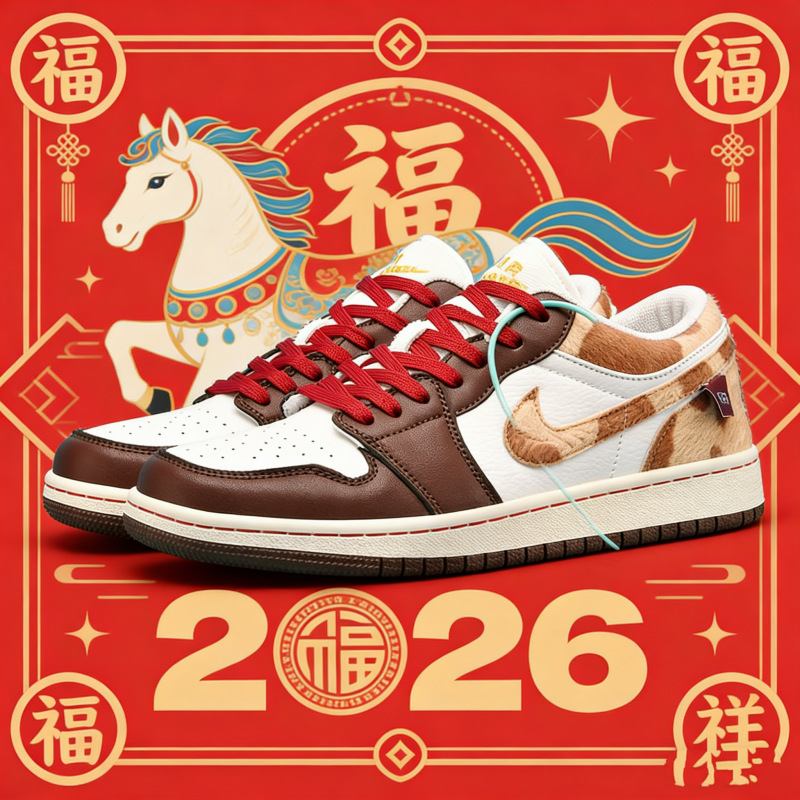 Authentic Putian AJ men's shoes, Year of the Horse limited edition DUNK sneakers, Air Force One General co-branded student sports trendy shoes