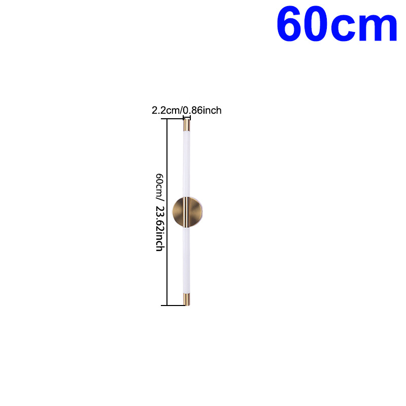 lámpara de pared empaquetado acrílico pasillo lujoso oro decoración escalera atmósfera de fondo pared pasillo larga lámpara de pared