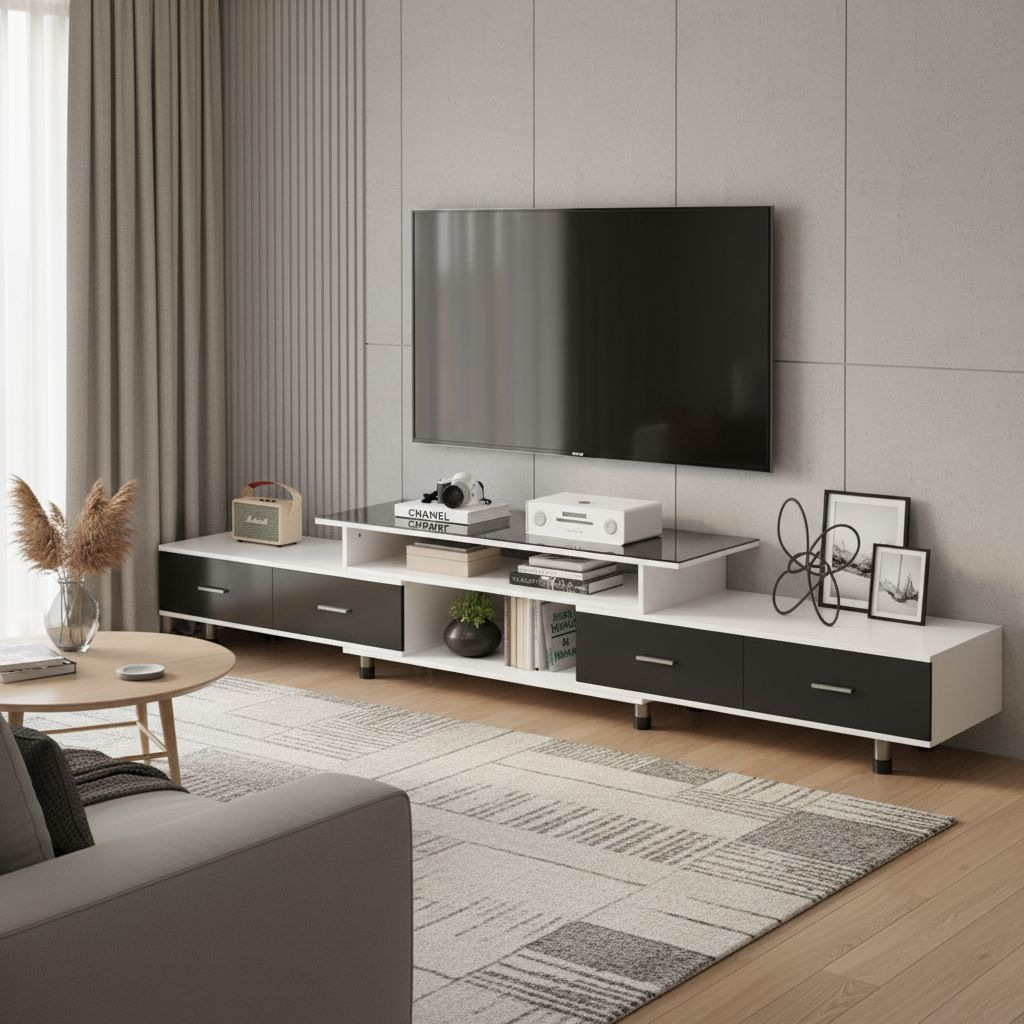 Telescopic Tv Cabinet New Nordic Simple Modern Small Apartment Living Room Bedroom Simple Small Tv Cabinet Home