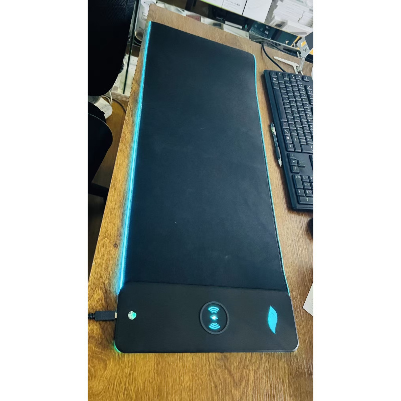 Rgb Wireless Charging Mouse Pad E-Competition Game 800*300mm with Charging 15W Extra Large Keyboard Lock Edge Table Mat