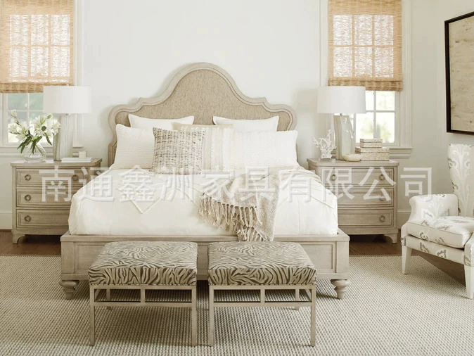 Американский Стиль Твердая Деревянная Кровать Двуспальная Кровать Европейский Стиль Свет Кровати Роскошная Кровать Главная Спальня Современная Простая Высококачественная Роскошная Кровать Принцессы Свадебная Кровать