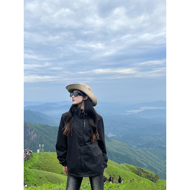 Women's hiking jacket, thin autumn style, suitable for Wugong Mountain, ice silk sun protection, workwear, mountaineering jacket