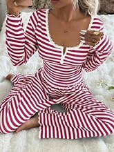 Y 36606 Striped High Waist Wide Leg Pants �������ȿ� �羳��