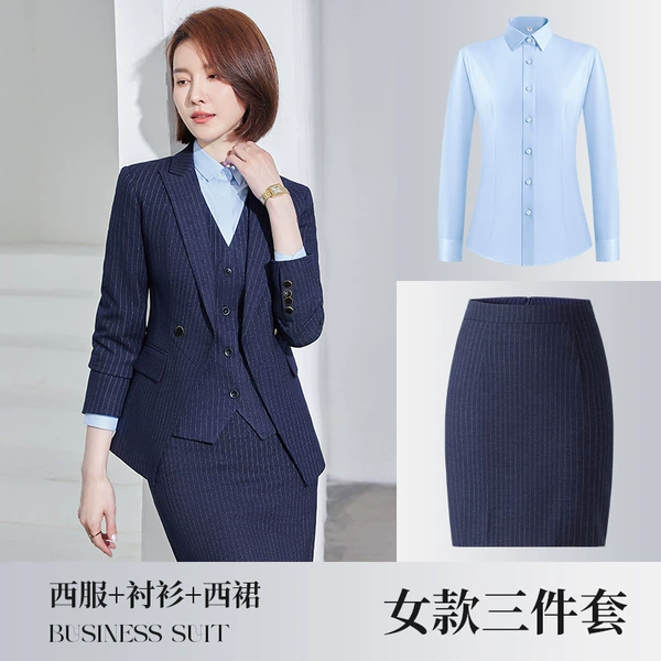 Women-Blue Suit + 901 Shirt + Western Skirt