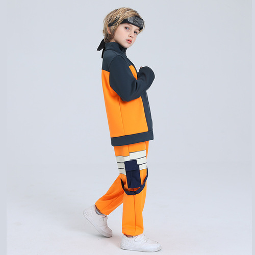 Boy Naruto Uzumaki Naruto Japanese Cartoon Anime Cosplay Halloween Crossdressing Cos Costume