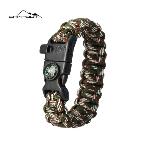 CAMPOUT Multi-functional Camping Rope Hiking Umbrella Cord Bracelet 5-in-1 Outdoor Tool Survival Bracelet