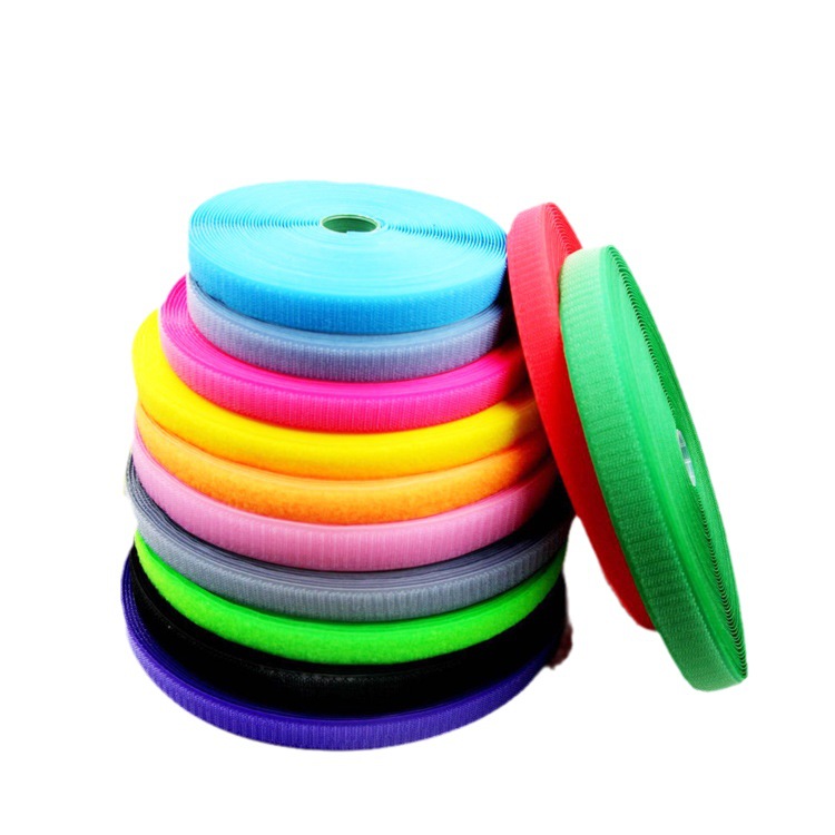 彩色尼龙魔术贴勾面毛面黑色粘扣带服装箱包鞋辅料涤纶魔术贴