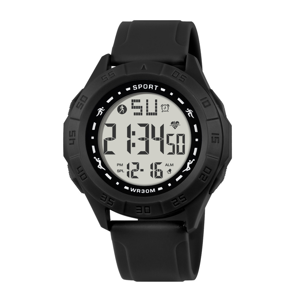Reloj electrónico de tendencia alarma al aire libre multifuncional para estudiantes de género masculino y femenino cronometraje nocturno explosivo deportivo reloj electrónico al por mayor
