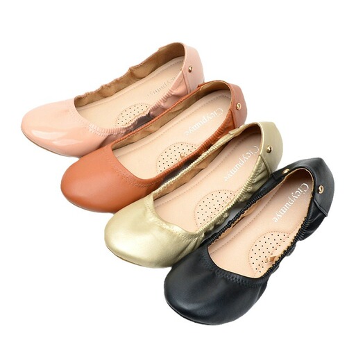 Foreign Trade Egg Roll Shoes for Women, Shallow Mouth Soft Casual Women's Single-Layer Shoes,  New Arrival Grandma Shoes, Foldable Shoes