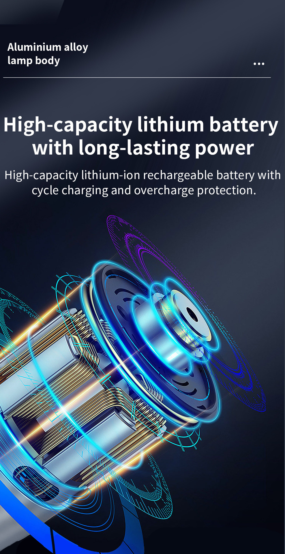 Outdoor Camping Campsite Stretchable Tail Searchlight High Power Strong Light Long Range Flashlight_voghion.com