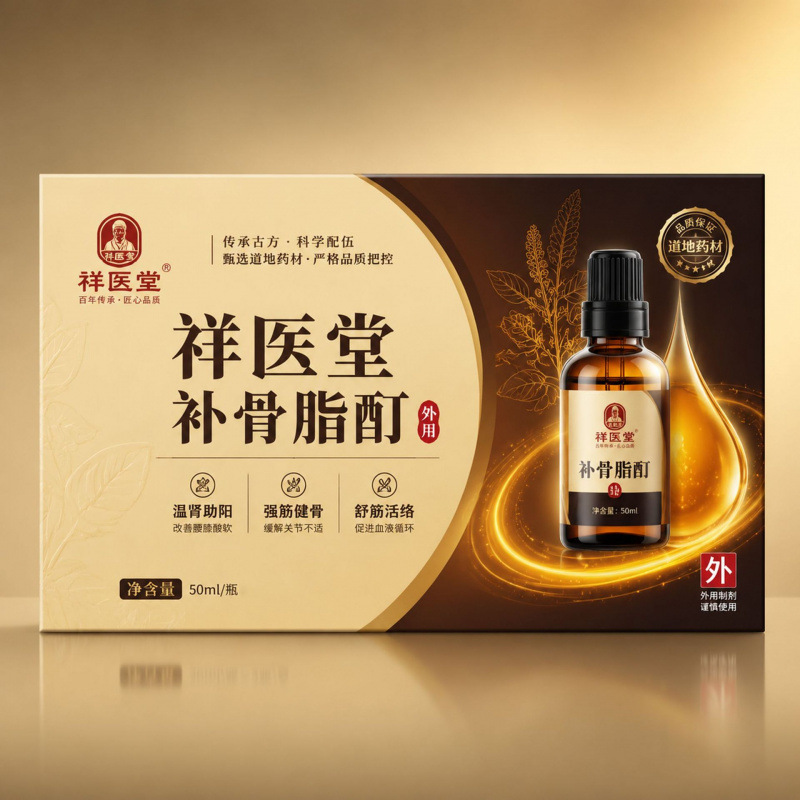 祥医堂复方补骨脂酊活络油舒筋活络骨关节疼痛肩颈椎膝盖腰背酸痛