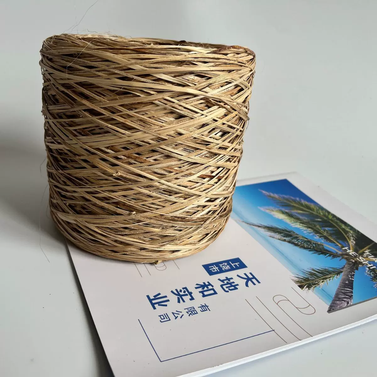 diy手工蕉麻皮纤维树叶藤条绳子装饰墙创意手工编织装饰品工艺品