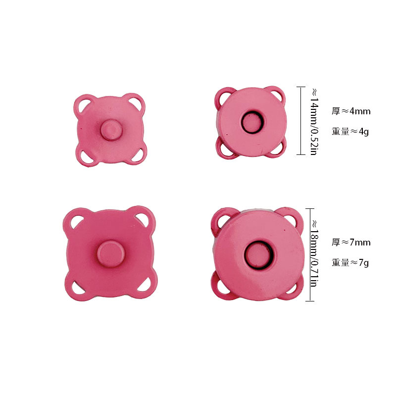 Hebilla magnética de hierro, diseño cosido invisible, tipo madre-hijo, 100 unidades, venta directa de fábrica