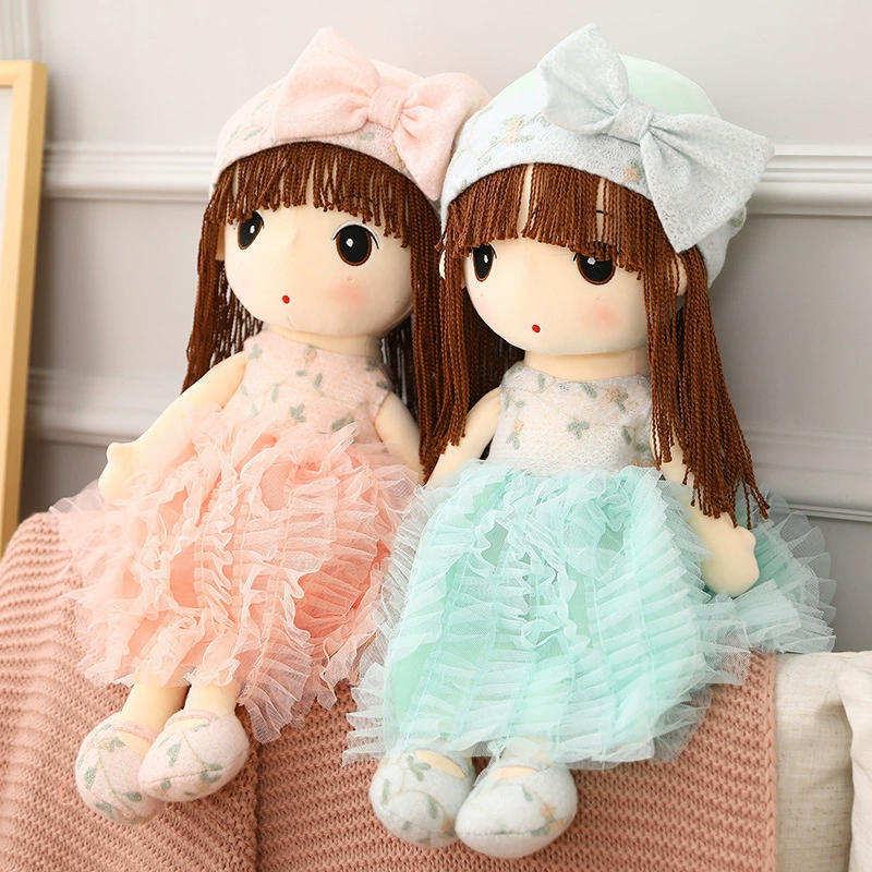 Knitted lace children's doll, Birthday gift
