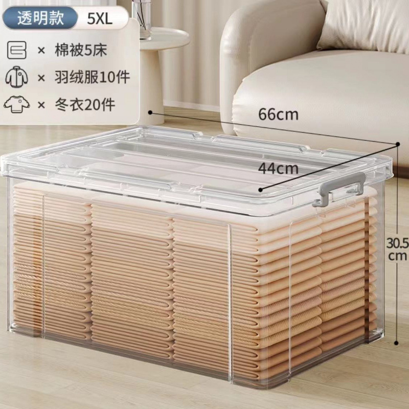 衣服玩具整理箱大容量透明收纳箱塑料收纳盒零食后备储物箱子|undefined