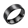 Glossy ring stainless steel, polishing cloth, accessory, European style, 8mm, mirror effect