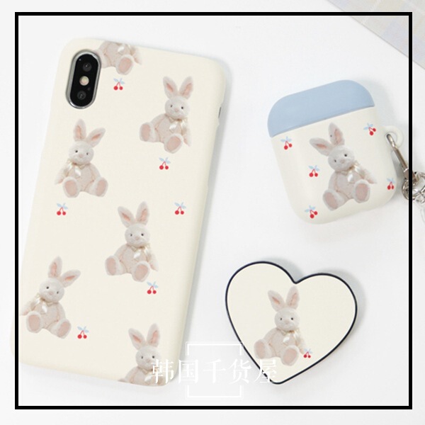 Korean Designer Trendy Brand Retro Cherry 15 Rabbit 13Promax Phone Case S22Ultra Case 16