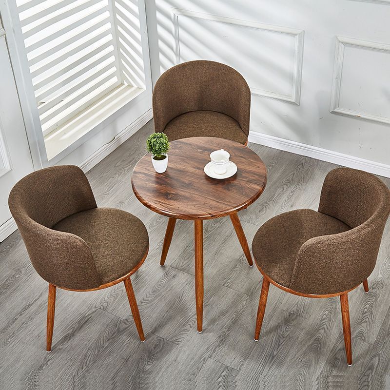 Combination Dining Table and Chairs, Nordic Imitation Solid Wood Negotiation Table and Chairs, Milk Tea Shop Table and Chairs, Simple Small Apartment Creative Leisure Round Table