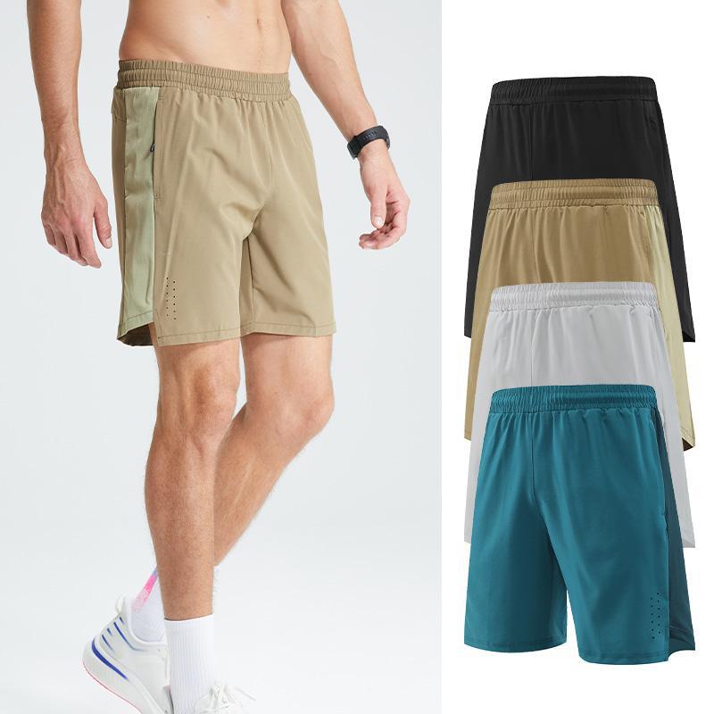 Pantalones cortos deportivos transfronterizos para hombres, verano, secado rápido, entrenamiento transpirable, baloncesto, pantalones deportivos para correr, pantalones cortos perforados con láser de cinco puntos