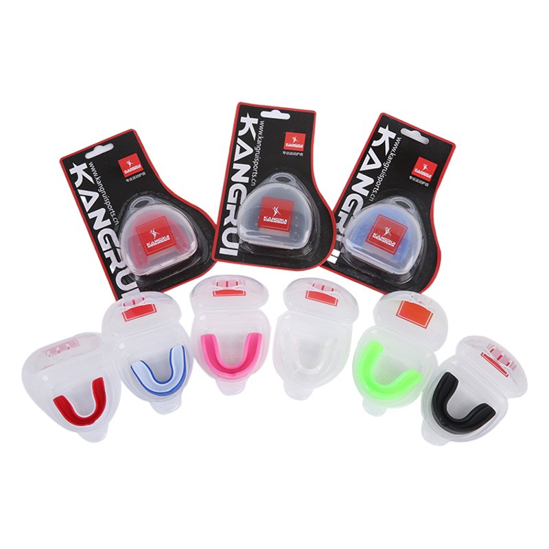 Transfronterizo termoplástico multi-funcional de protección dental de boxeo lucha de protección dental Club adulto niños tirantes anti-ronquidos anti-desgaste por la noche