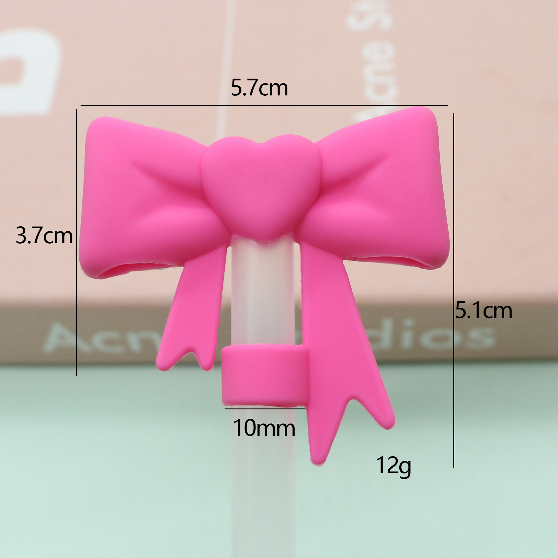 Tapa de pajita de silicona de grado alimenticio de 10mm Tapa de pajita a prueba de polvo Tapa de pajita linda Cubierta de polvo de dibujos animados tridimensional Cubierta de pajita