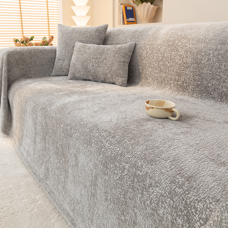 Luz Yi sólido sofá Chenille gable lujo ligero de alto nivel toalla de sofá anti-gato rascar cojín cubierta completa cubierta mayorista