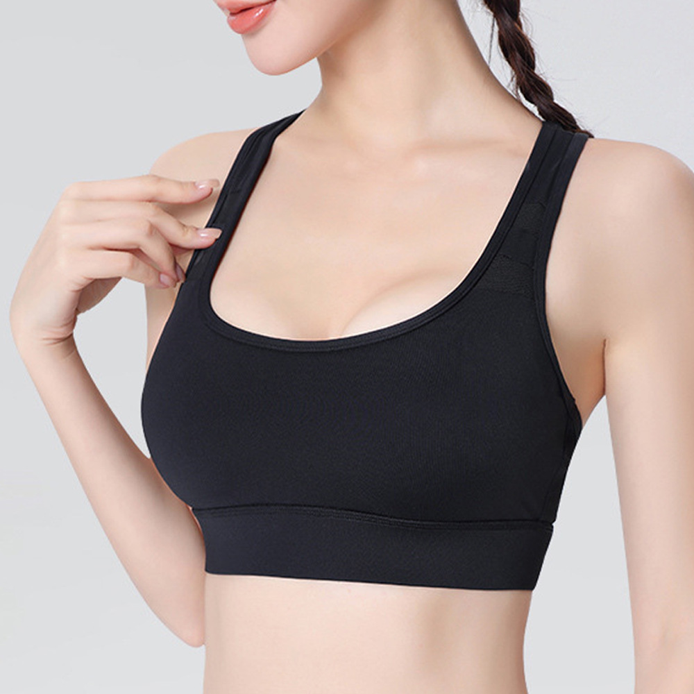 Nueva ropa interior deportiva antichoque de alta intensidad correr fitness ropa interior de yoga deportiva fija en una taza hermosa espalda sujetador
