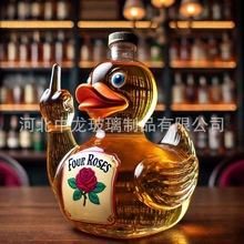 独立站新款跨境动物威士忌醒酒器AnimalWhiskeyBottle玻璃酒瓶