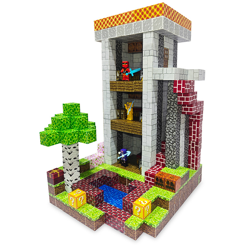 Transfronterizos mini-mundo de bloques de construcción magnéticos mini puzzle de construcción magnética de bloques de construcción magnéticos juguetes de almacenamiento caja