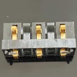 KS44600  PH6.5间距 塑高8.6H 3P 带固定柱立式贴片电池连接器